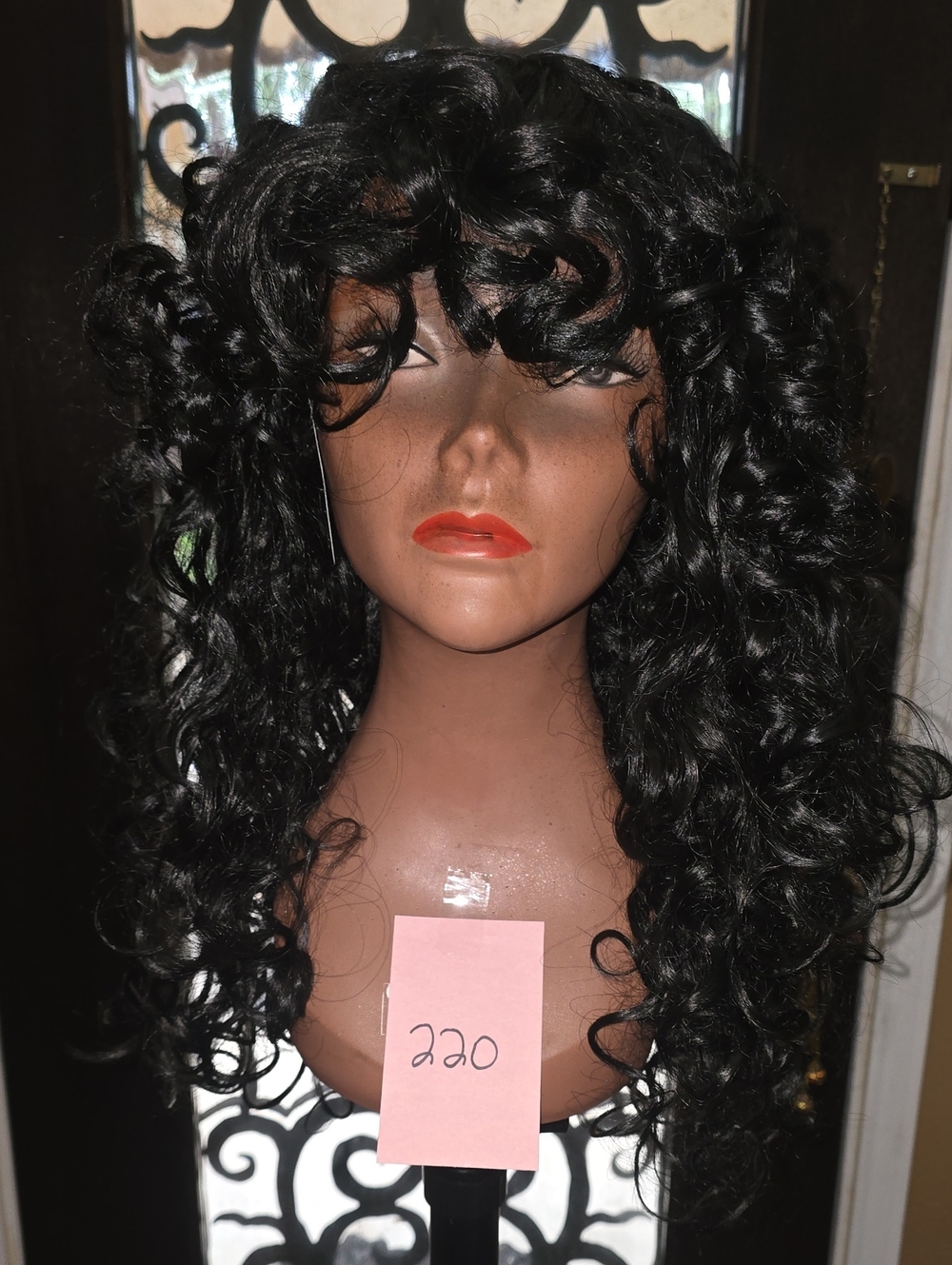 Luscious Bouncy Curls...Synthetic Curly Long Wig with Bangs